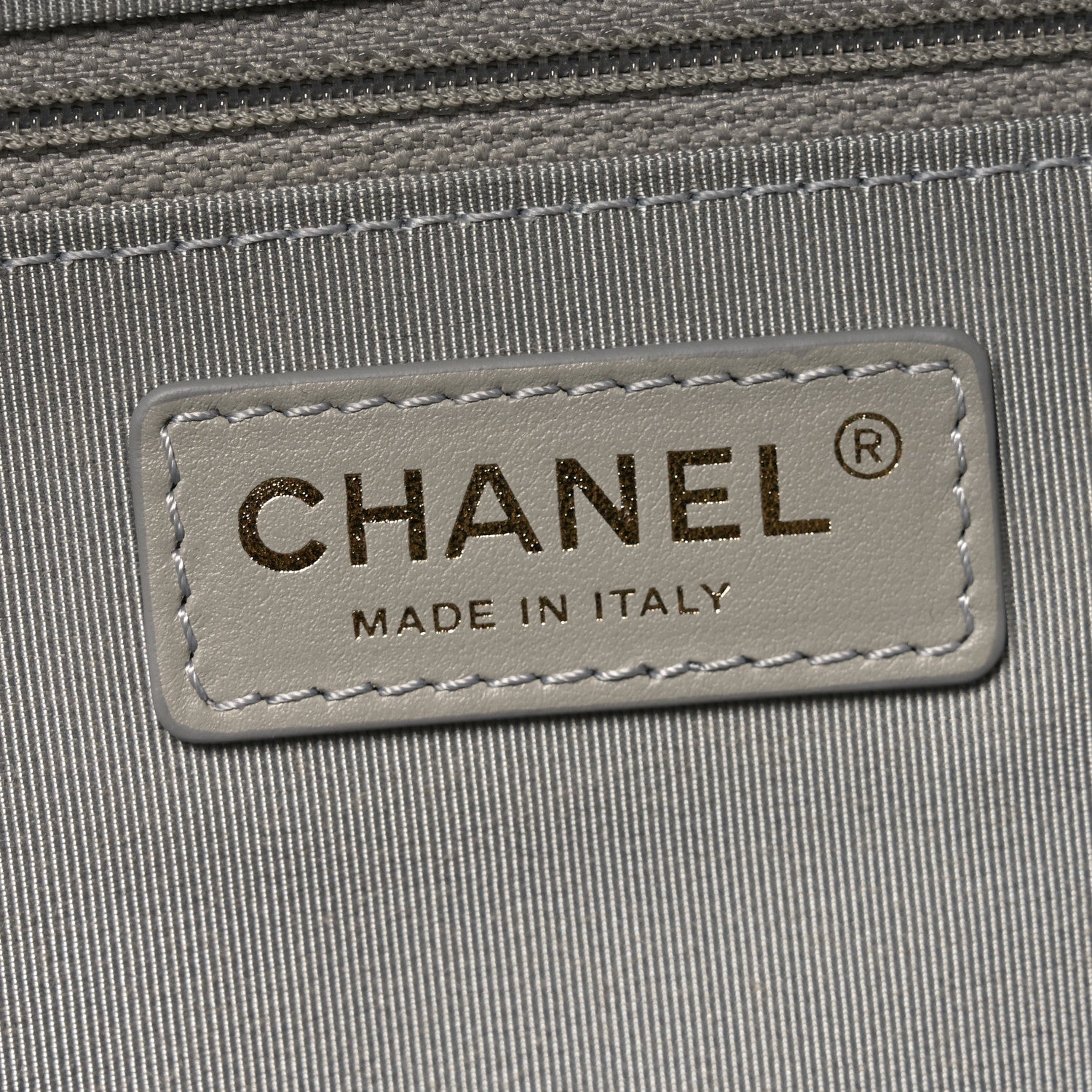 Chanel Bullskin Stitched Medium Shopping Bag Grey 6 of 10