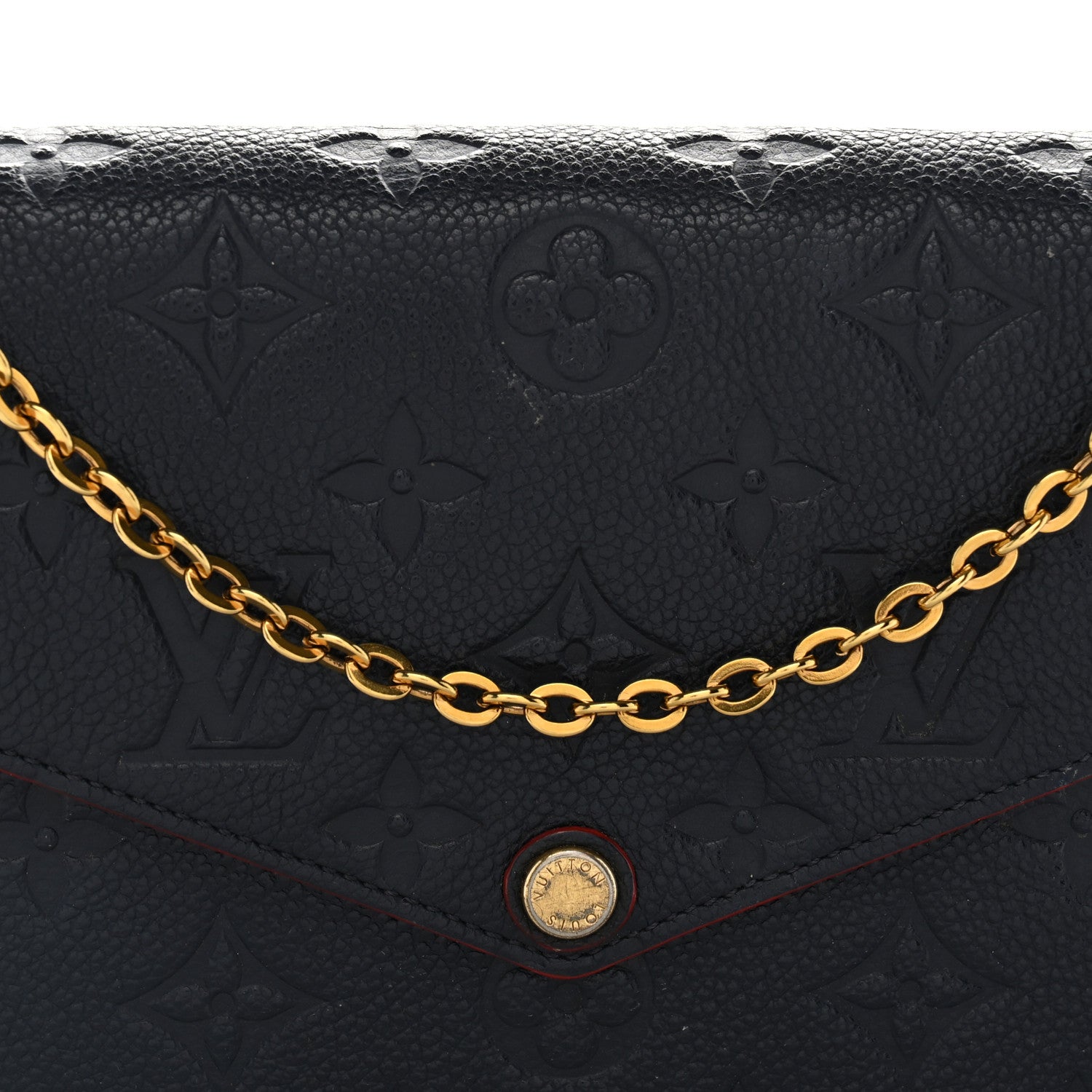 Louis Vuitton Empreinte Pochette Felicie Chain Wallet Marine Rouge 9 of 13