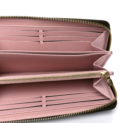 Louis Vuitton Damier Ebene Zippy Wallet Rose Ballerine 4 of 6