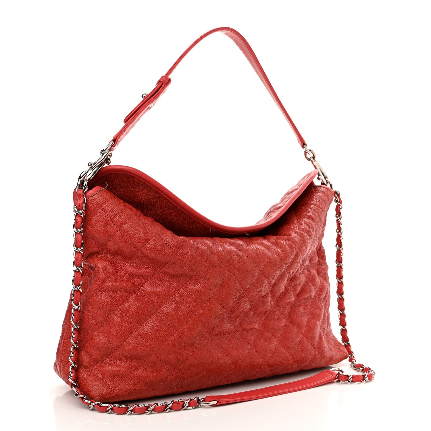 Chanel Caviar Quilted French Riviera Hobo Rouge 3 of 17