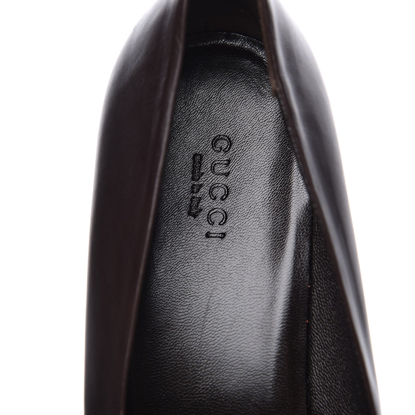 Calfskin Interlocking GG Web Mid Heel Pumps 38 Dark Cocoa