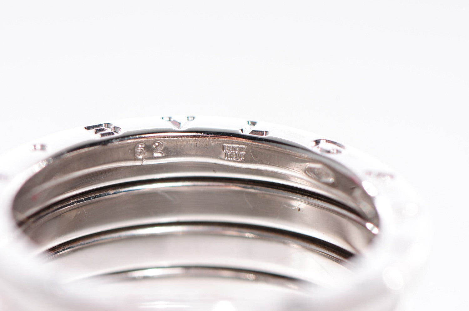 Bulgari 18K White Gold B.Zero1 Four-Band Ring 62 10 7 of 8