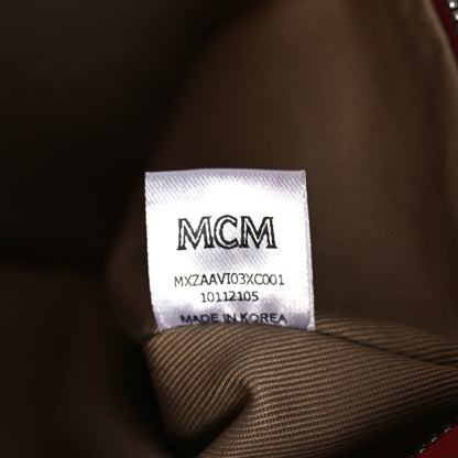 MCM Visetos Stark Wristlet Pouch Red 7 of 8