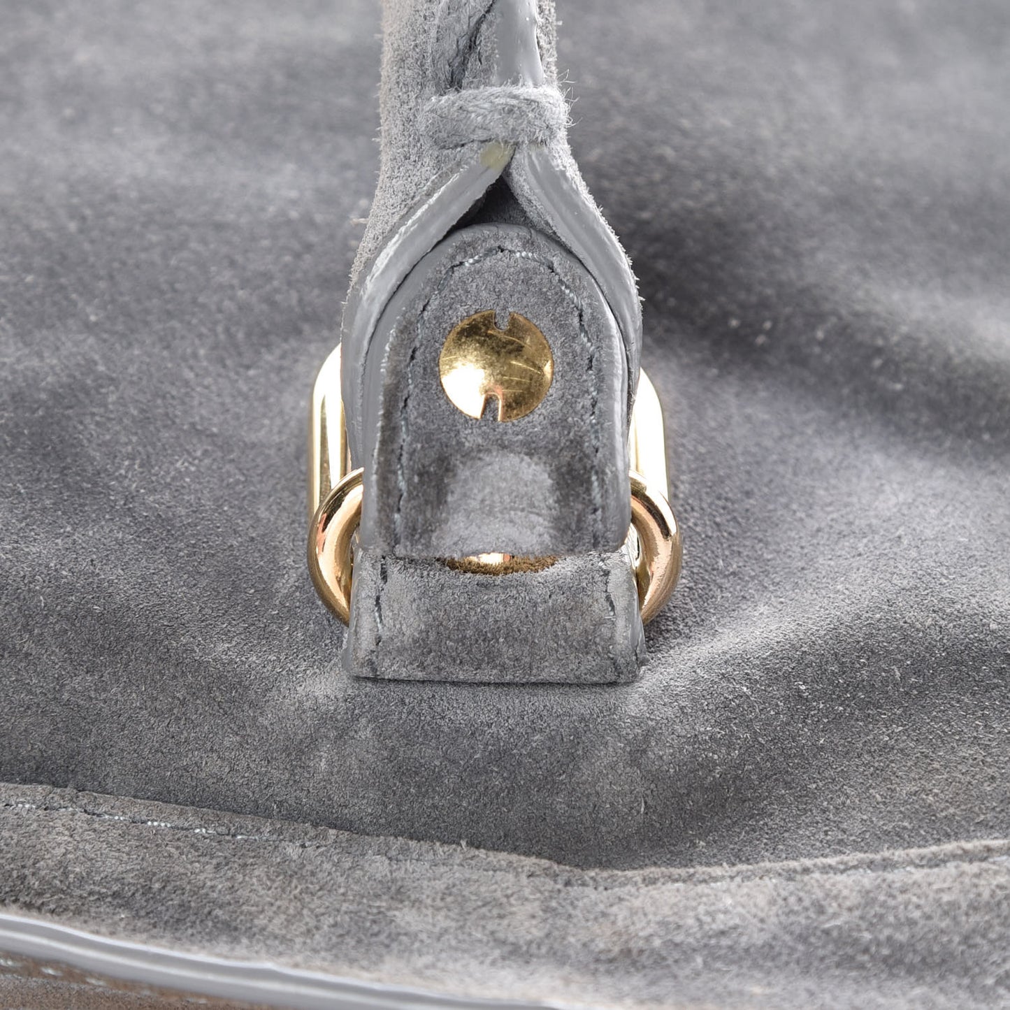 Baby Daim Suede Gold Metallic Edge Hardware S City Gris Plomb