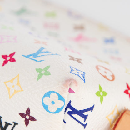 Louis Vuitton Monogram Multicolor Cosmetic Pouch White Litchi 9 of 13