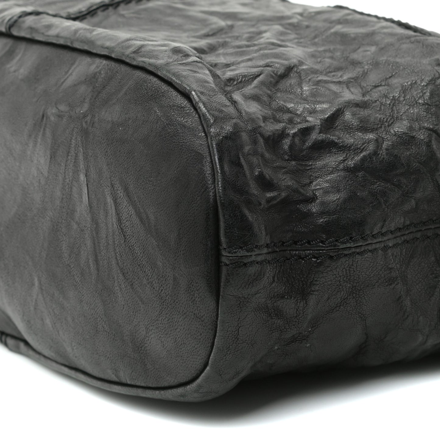 Wrinkled Lambskin Small Nightingale Black
