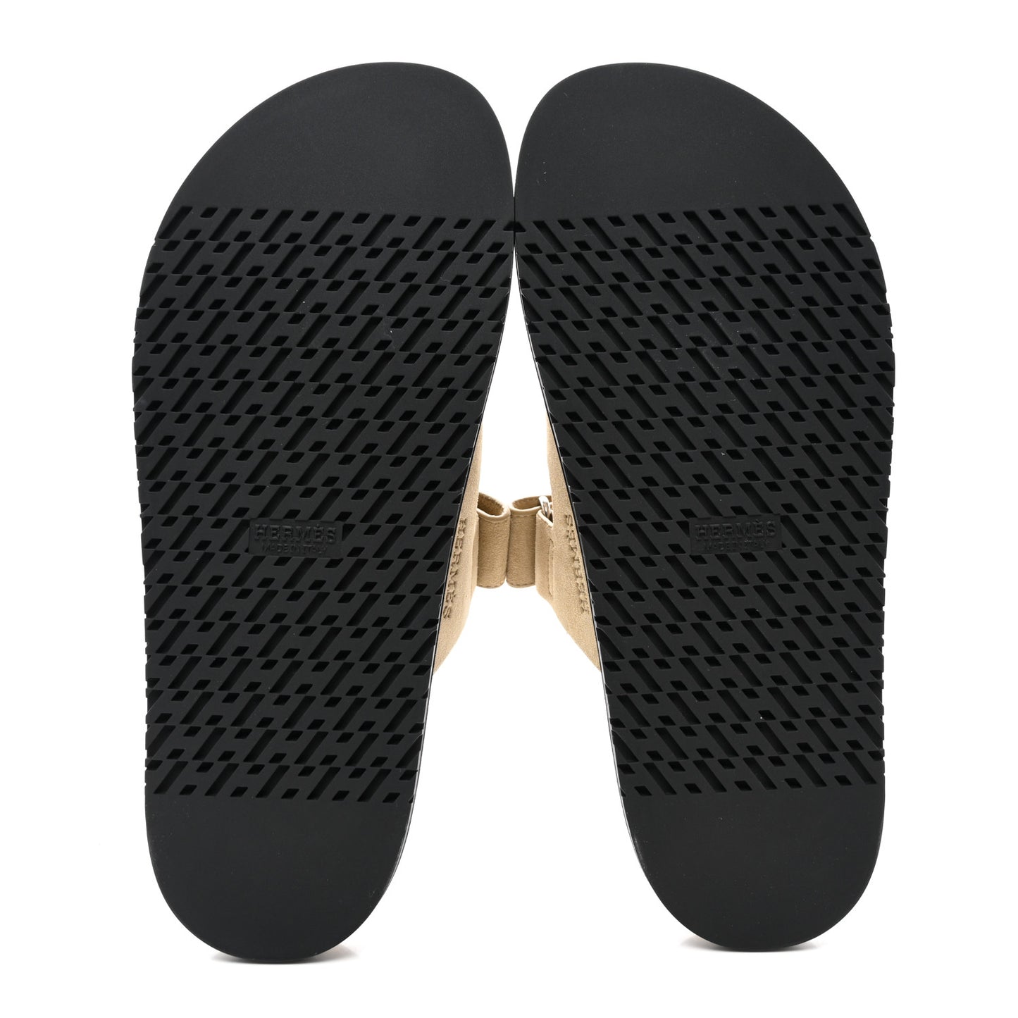 Suede Goatskin Womens Chypre Sandals 40.5 Beige Lin