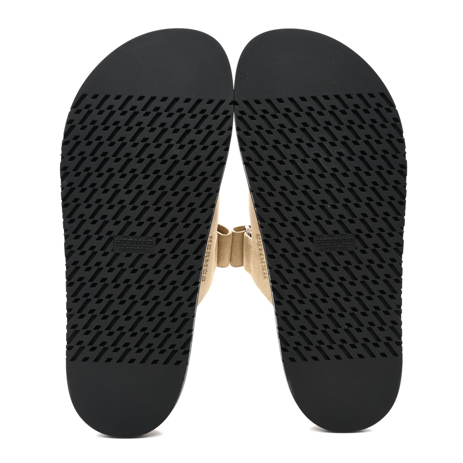 Hermes Suede Goatskin Womens Chypre Sandals 40.5 Beige Lin 5 of 9