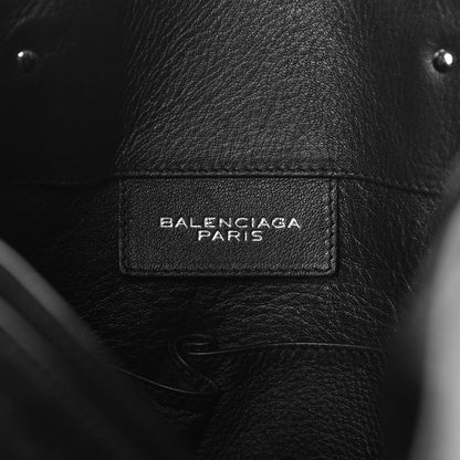 Balenciaga Calfskin Papier Ledger Zip Around Tote Black 6 of 9