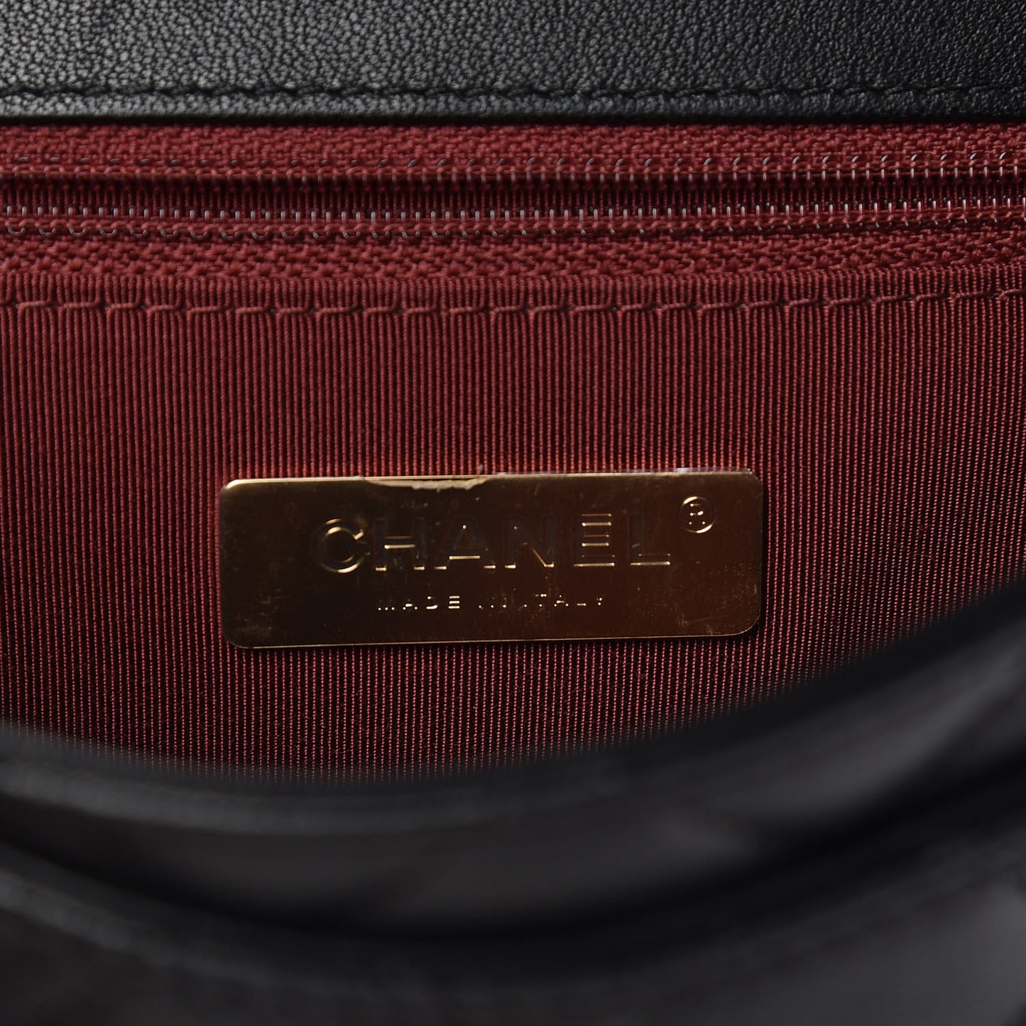 Lambskin Quilted Small Chain Infinity Top Handle Flap Black