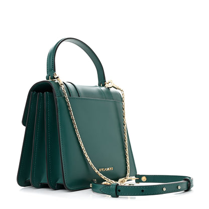 Bulgari Calfskin Serpenti Forever Top Handle Emerald Green 4 of 13