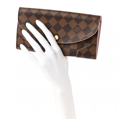 Louis Vuitton Damier Ebene Caissa Wallet Rose Ballerine 2 of 7