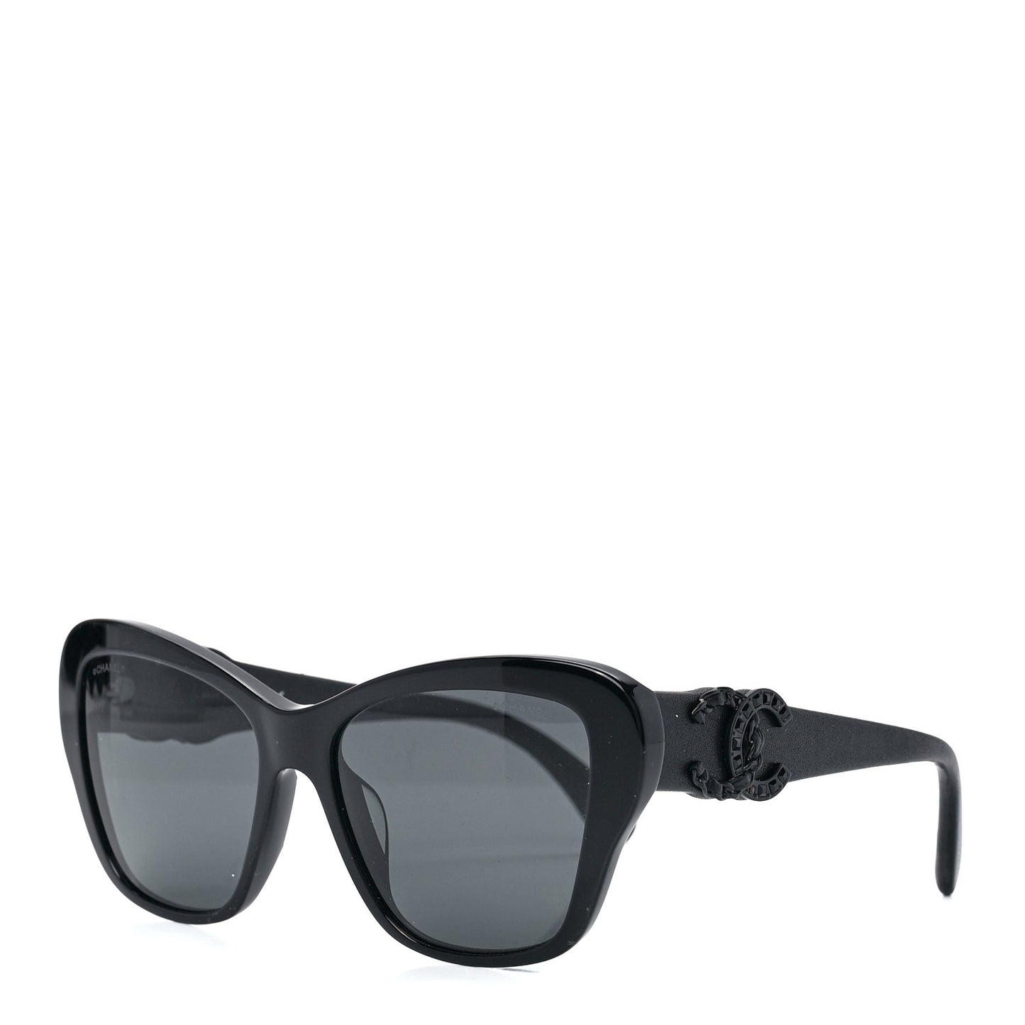 Acetate Lambskin CC Sunglasses 5457-Q-A Black