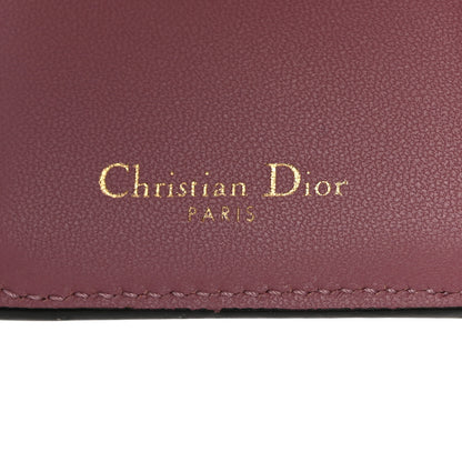 Christian Dior Goatskin Saddle Lotus Wallet Pink 6 of 9
