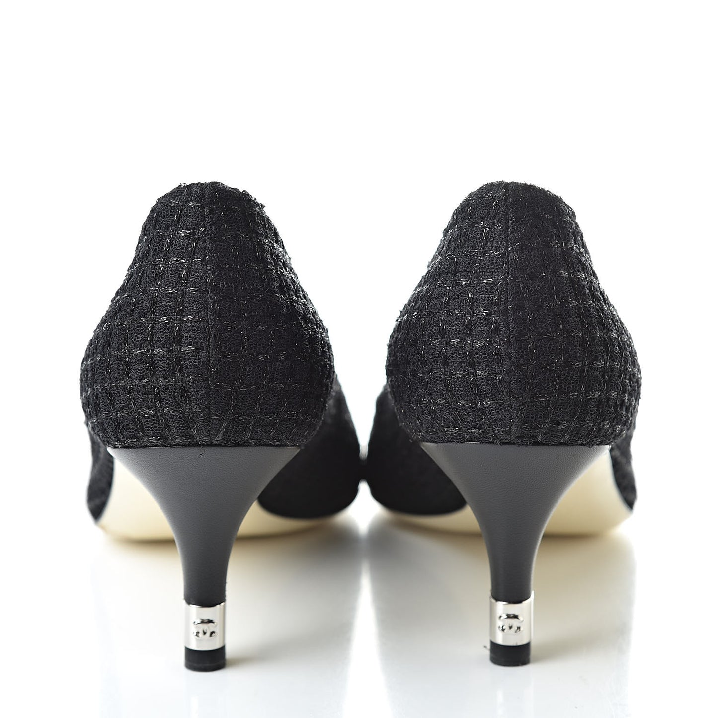 Lambskin Tweed CC Pump 36.5 Black