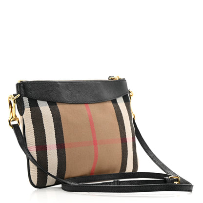 Burberry House Check Derby Peyton Crossbody Clutch Bag Black 3 of 13
