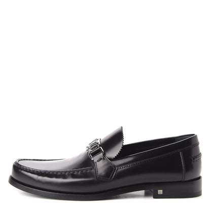 Louis Vuitton Calfskin Mens Major Loafers 9 Black 1 of 9