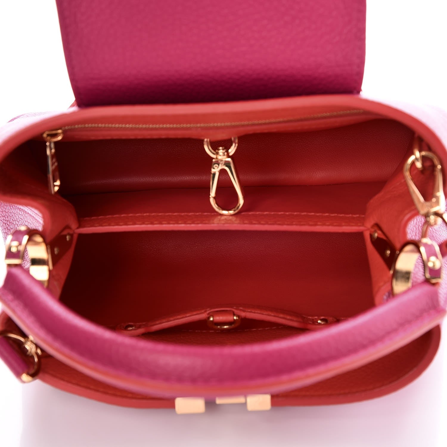 Louis Vuitton Taurillon Capucines BB Hibiscus Flamingo 5 of 8