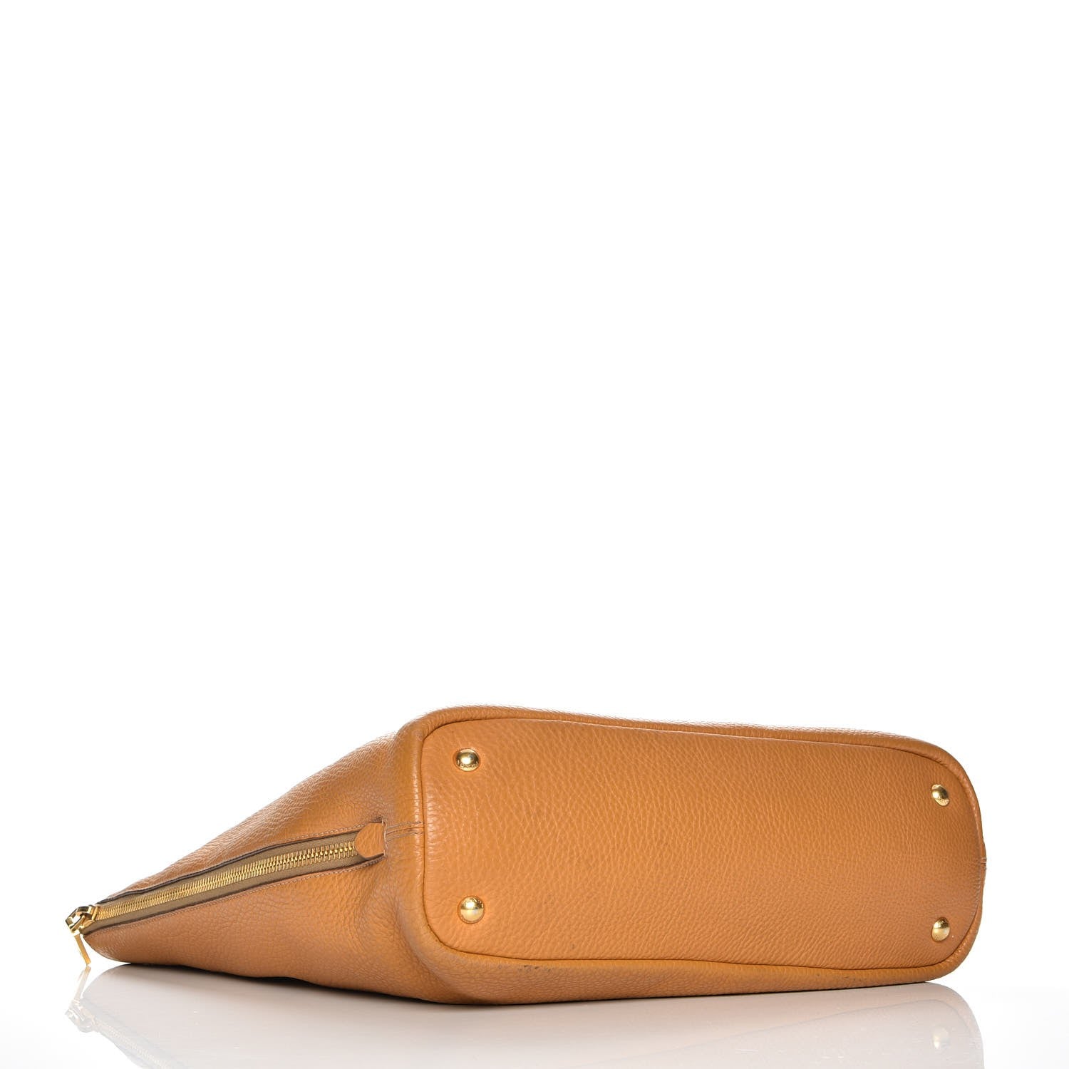 Prada Vitello Daino Side Zip Shopping Tote Caramel 4 of 14