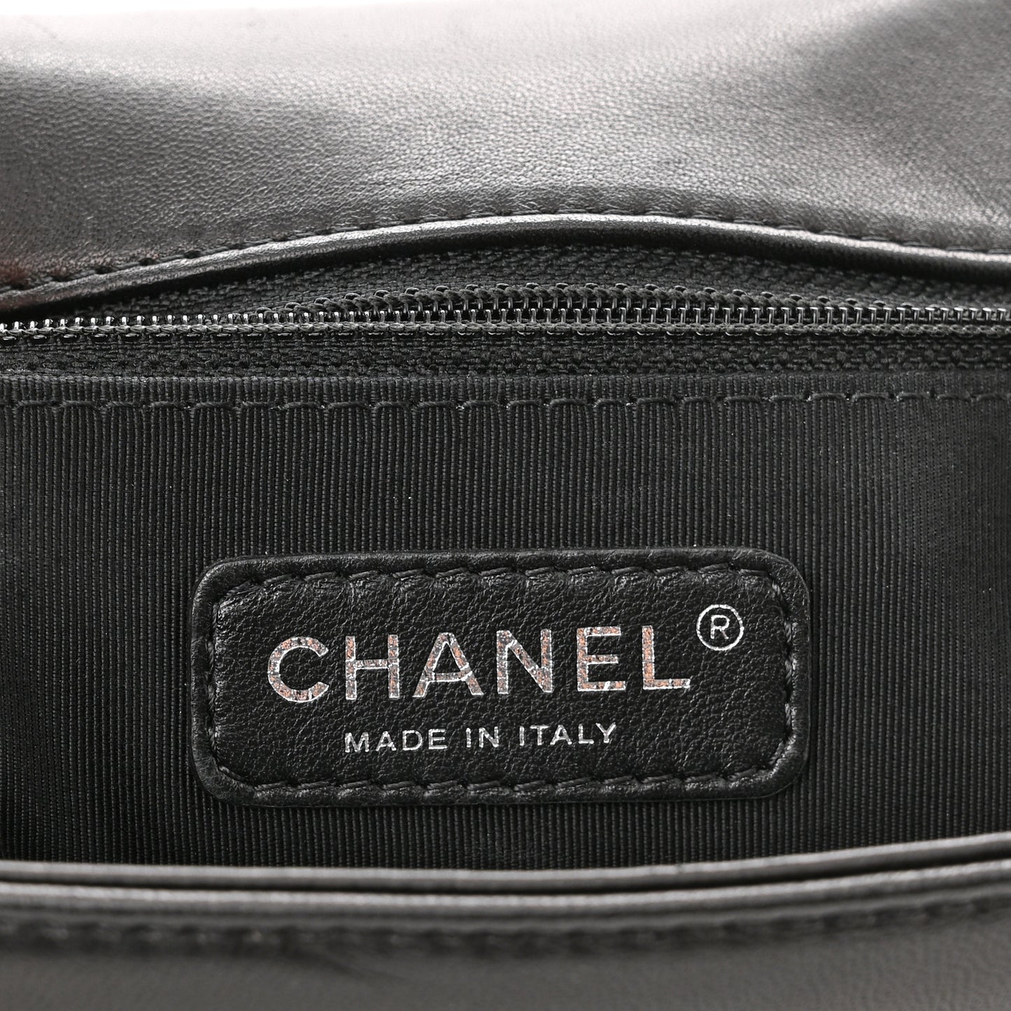 Lambskin Quilted Large Boy Flap Blue Black