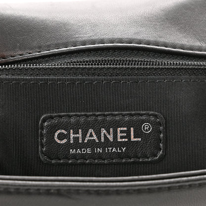 Chanel Lambskin Quilted Large Boy Flap Blue Black 6 of 12