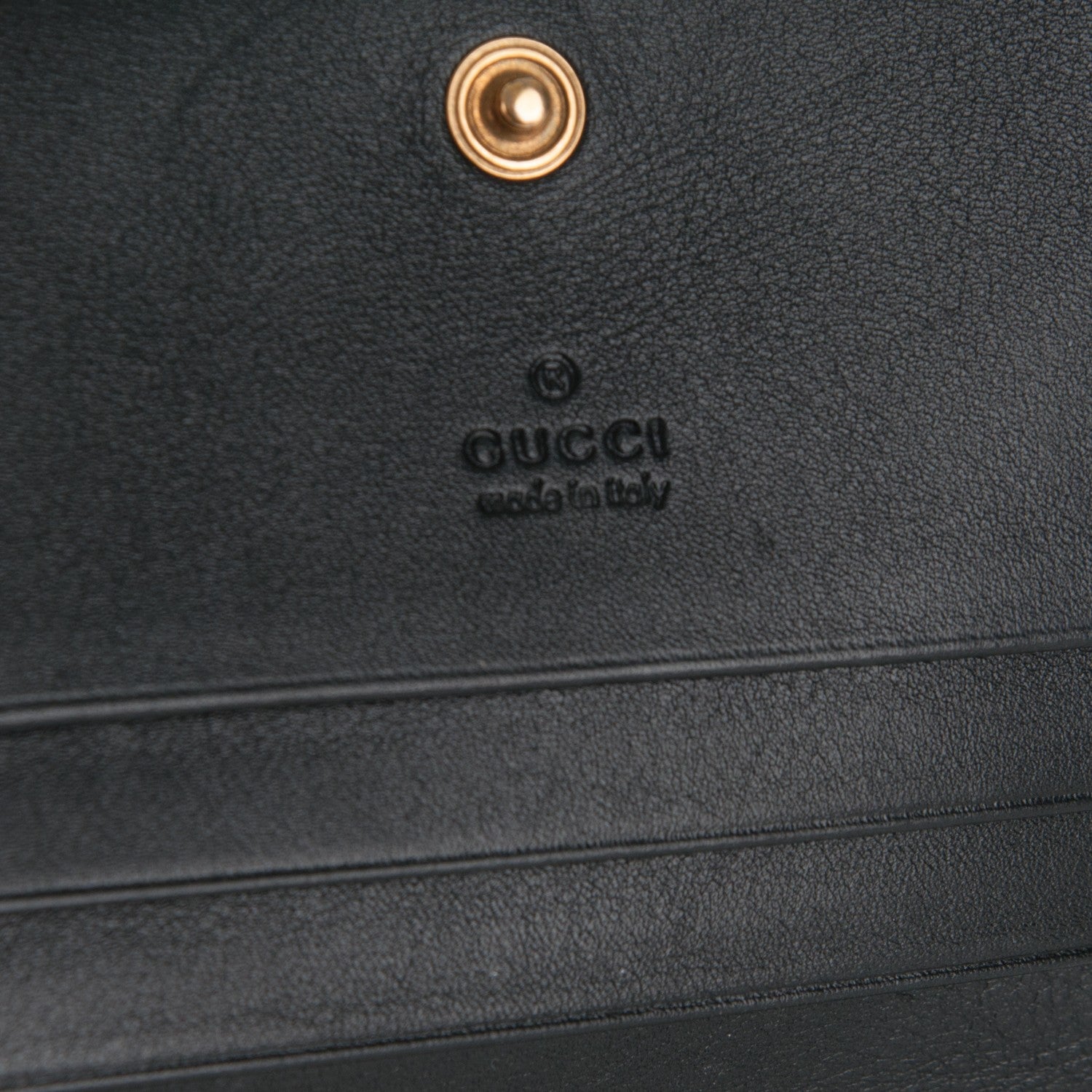 Gucci Calfskin Matelasse GucciGhost GG Marmont Card Case Wallet Black New Acquamarine 6 of 7