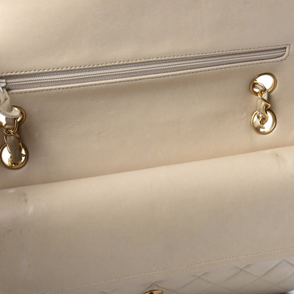 Chanel Lambskin Quilted Medium Double Flap Beige 7 of 11