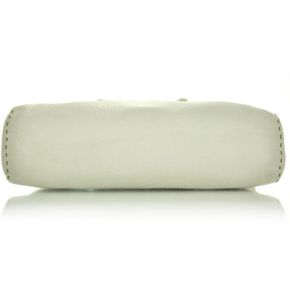 Fendi Calfskin Romano Selleria Bowler White 5 of 10