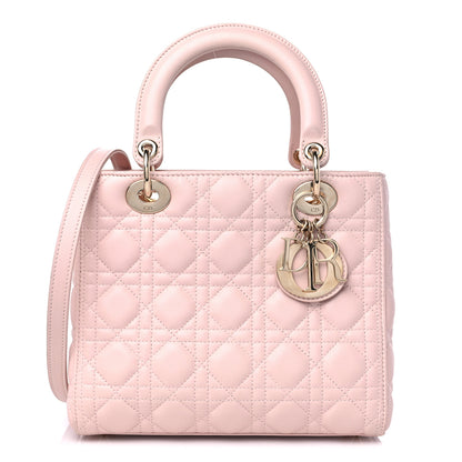 Christian Dior Lambskin Cannage Medium Lady Dior Light Pink 1 of 14
