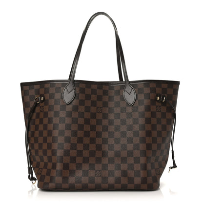 Louis Vuitton Damier Ebene Neo Neverfull MM Rose Ballerine 1 of 10