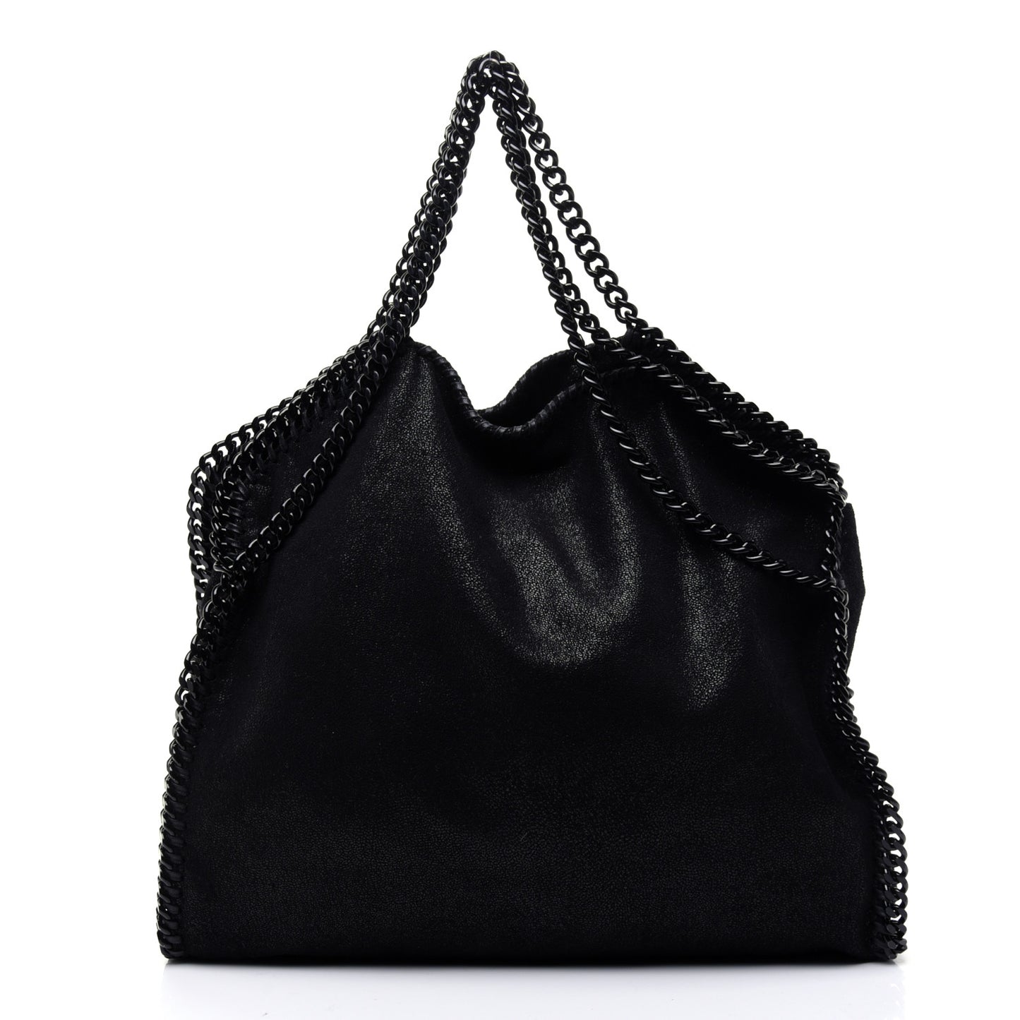 Shaggy Deer Falabella Fold Over Tote Black