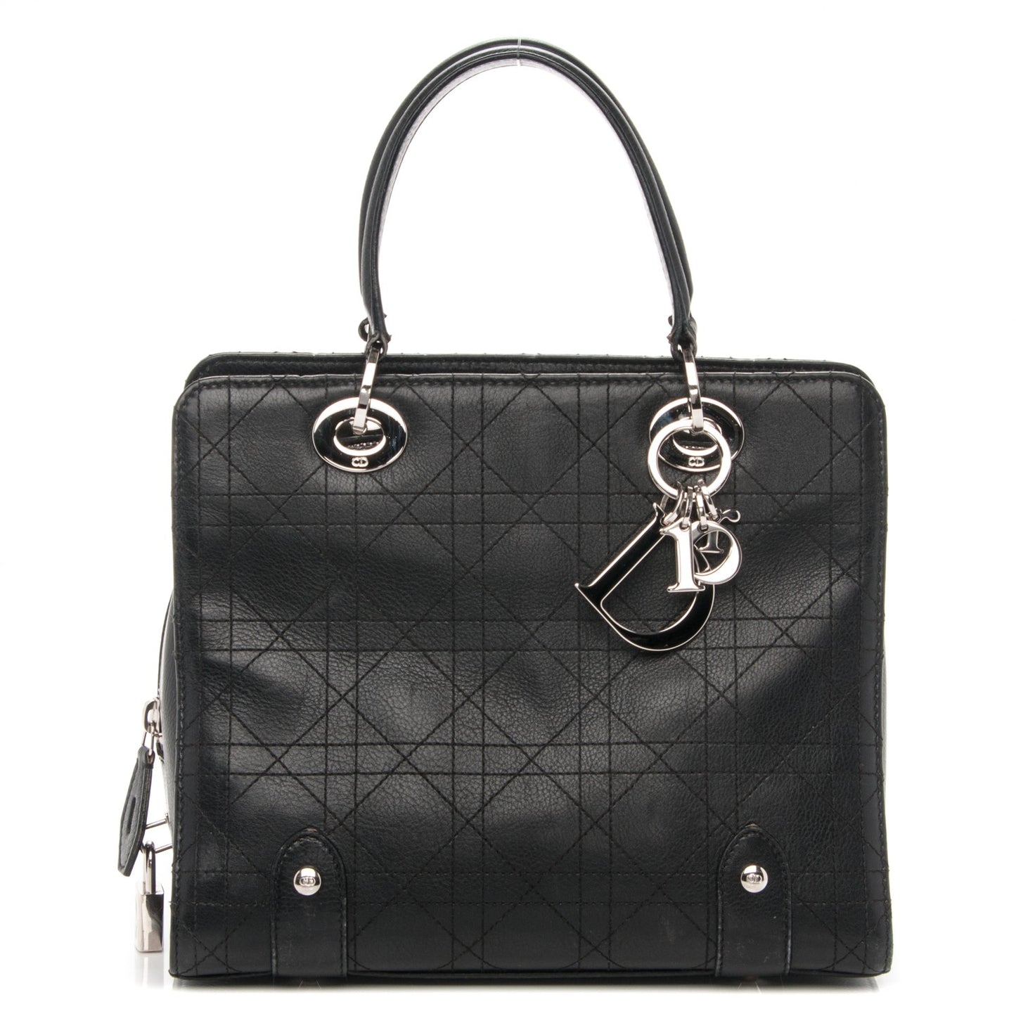 Calfskin Cannage Tote Black