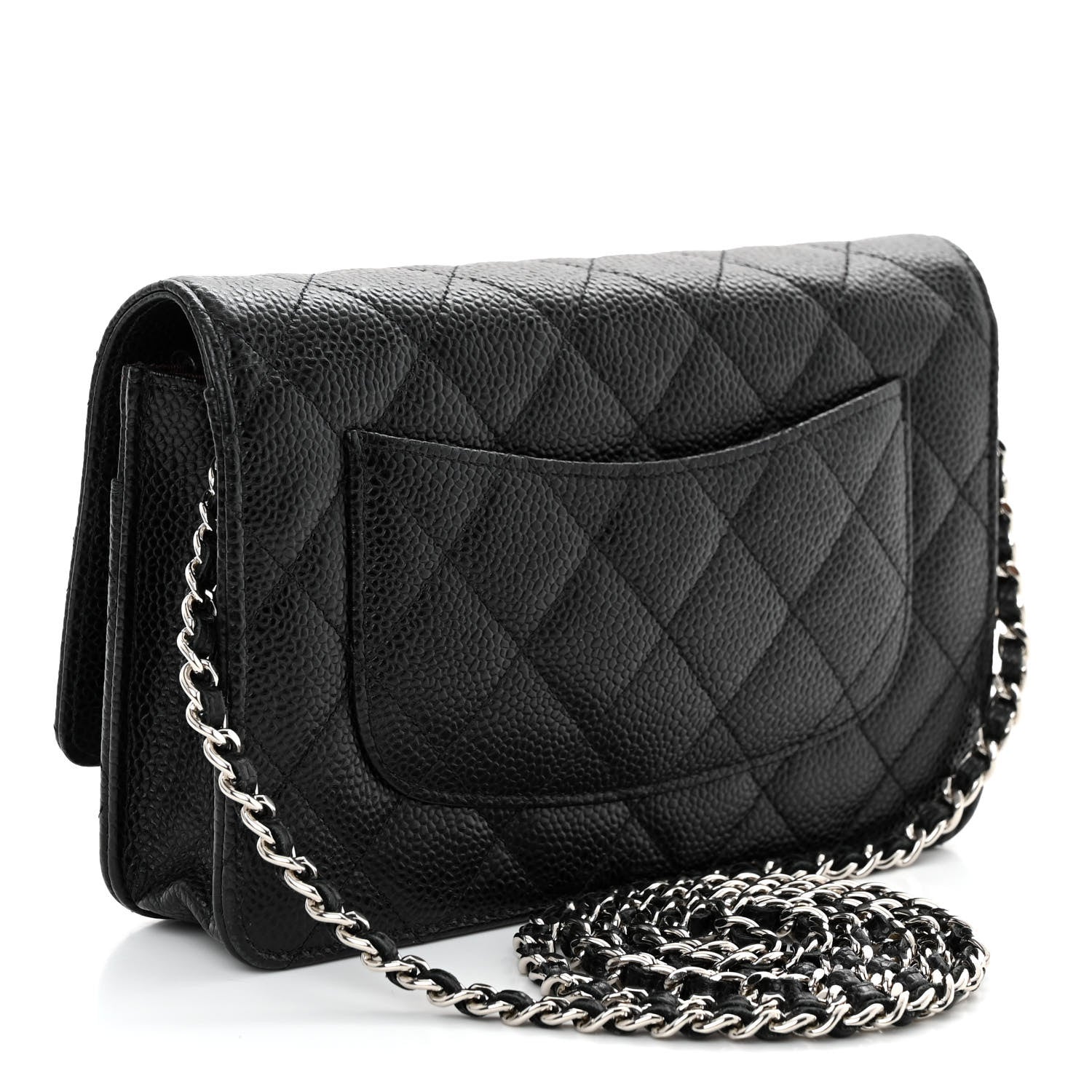 Chanel Caviar Quilted Wallet On Chain WOC Black 3 of 12