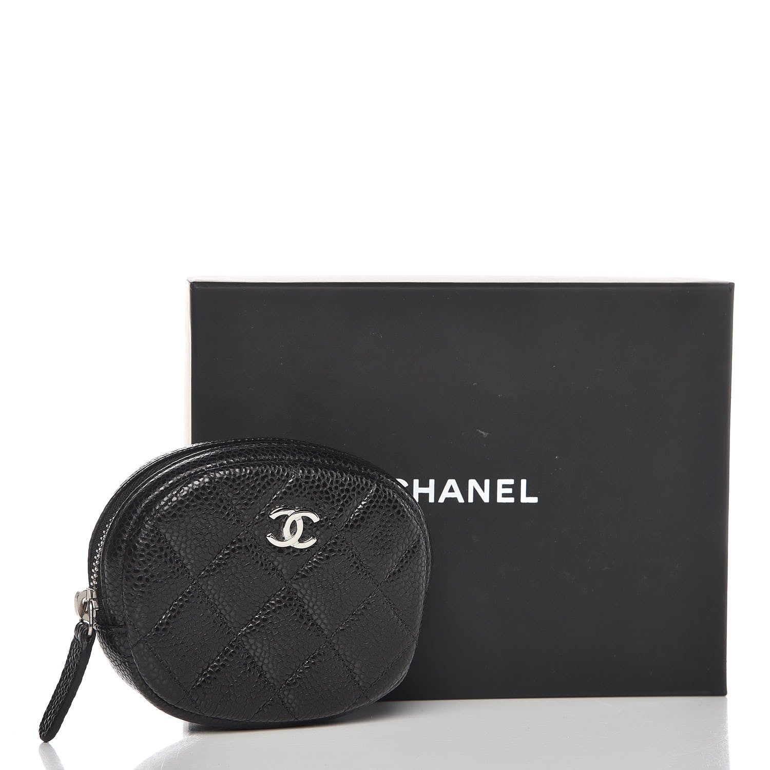 Chanel Caviar Quilted Zip Around Classic Coin Purse Black 8 of 8