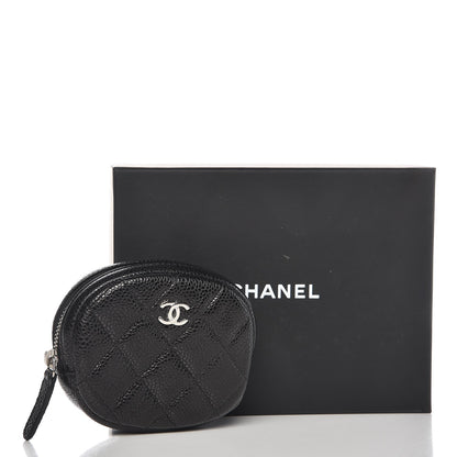 Chanel Caviar Quilted Zip Around Classic Coin Purse Black 8 of 8