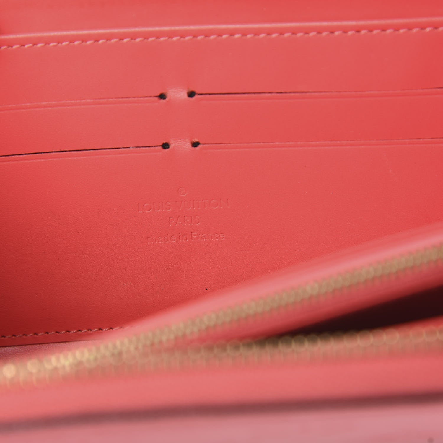 Louis Vuitton Vernis Zippy Wallet Rose Litchi 5 of 5