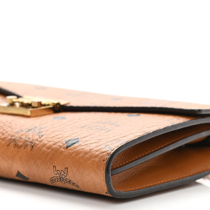 MCM Visetos Medium Patricia Wallet On Chain Cognac 9 of 9