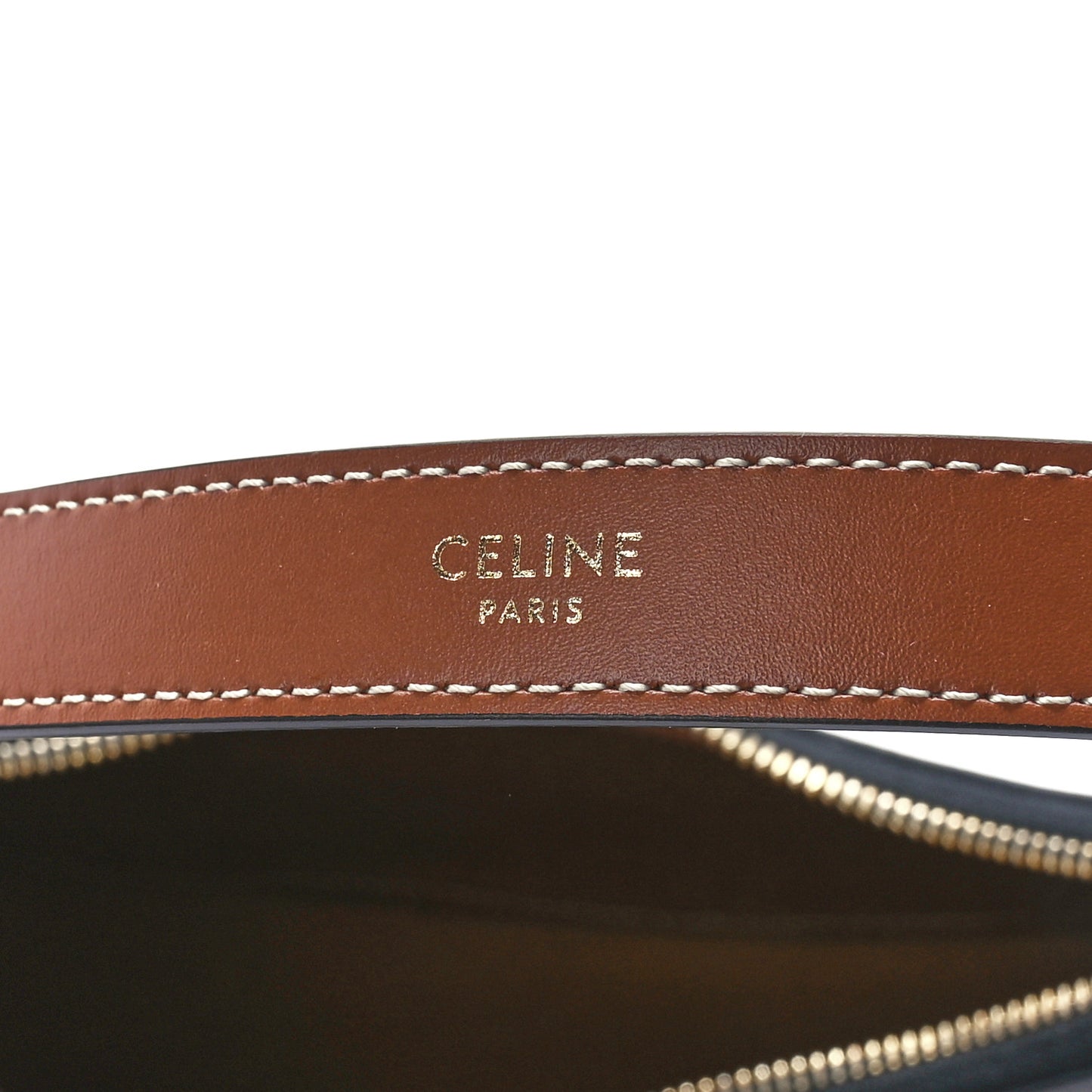 Triomphe Canvas Calfskin Ava Shoulder Bag Tan