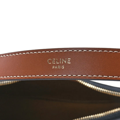 Celine Triomphe Canvas Calfskin Ava Shoulder Bag Tan 6 of 12