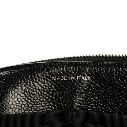 Chanel Caviar Quilted Large Zipped Clutch Black 6 of 8