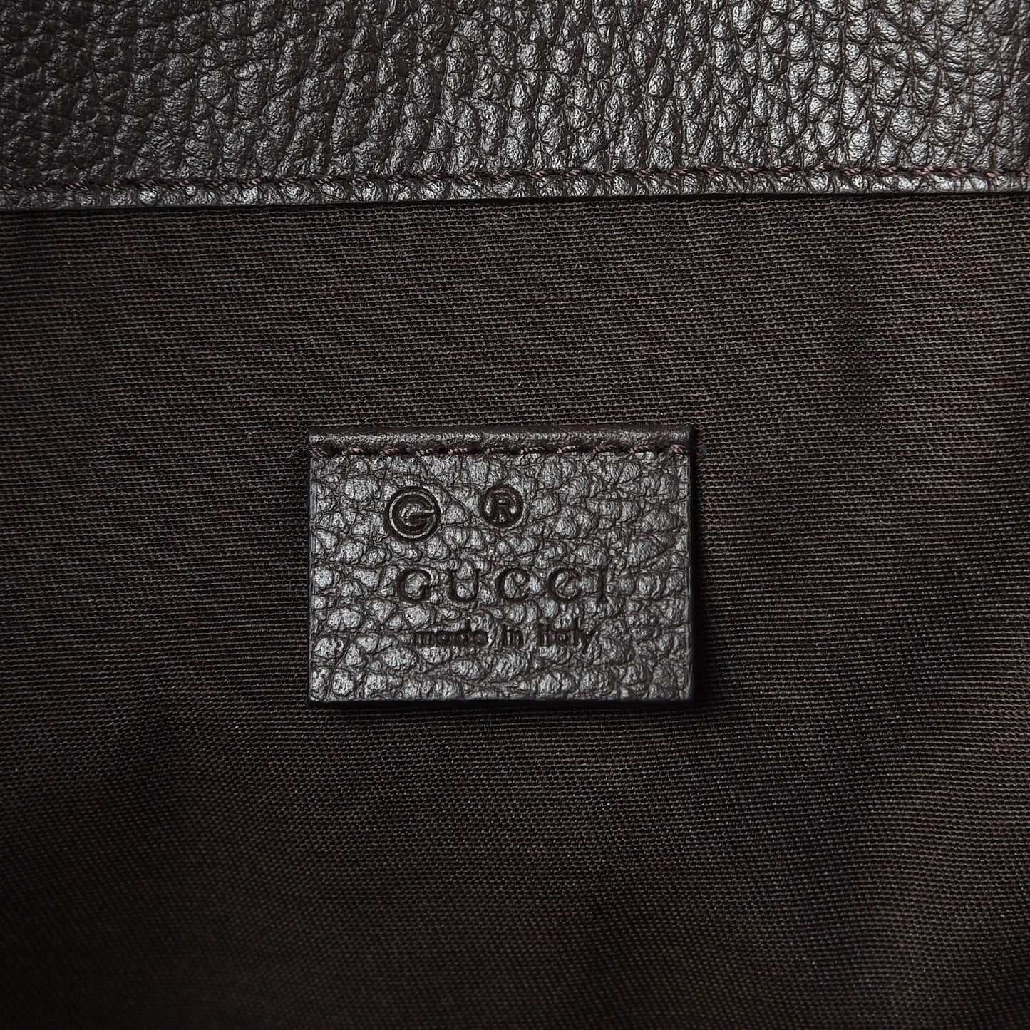 Monogram Dollar Calfskin O Drawstring Backpack Beige Ebony Testa di Moro Dark Chocolate