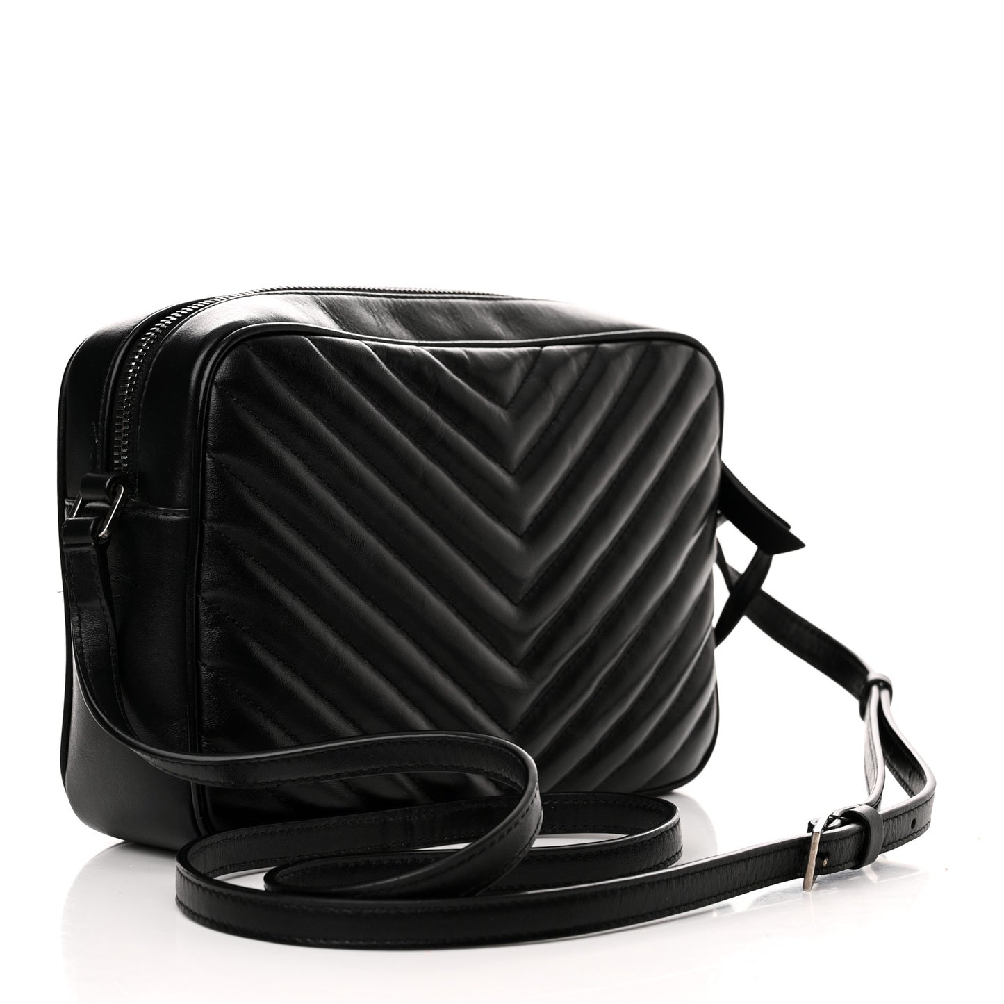 Calfskin Matelasse Monogram Lou Camera Bag Black