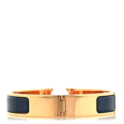 Hermes Enamel Narrow Clic Clac H Bracelet PM Ultramarine 3 of 4