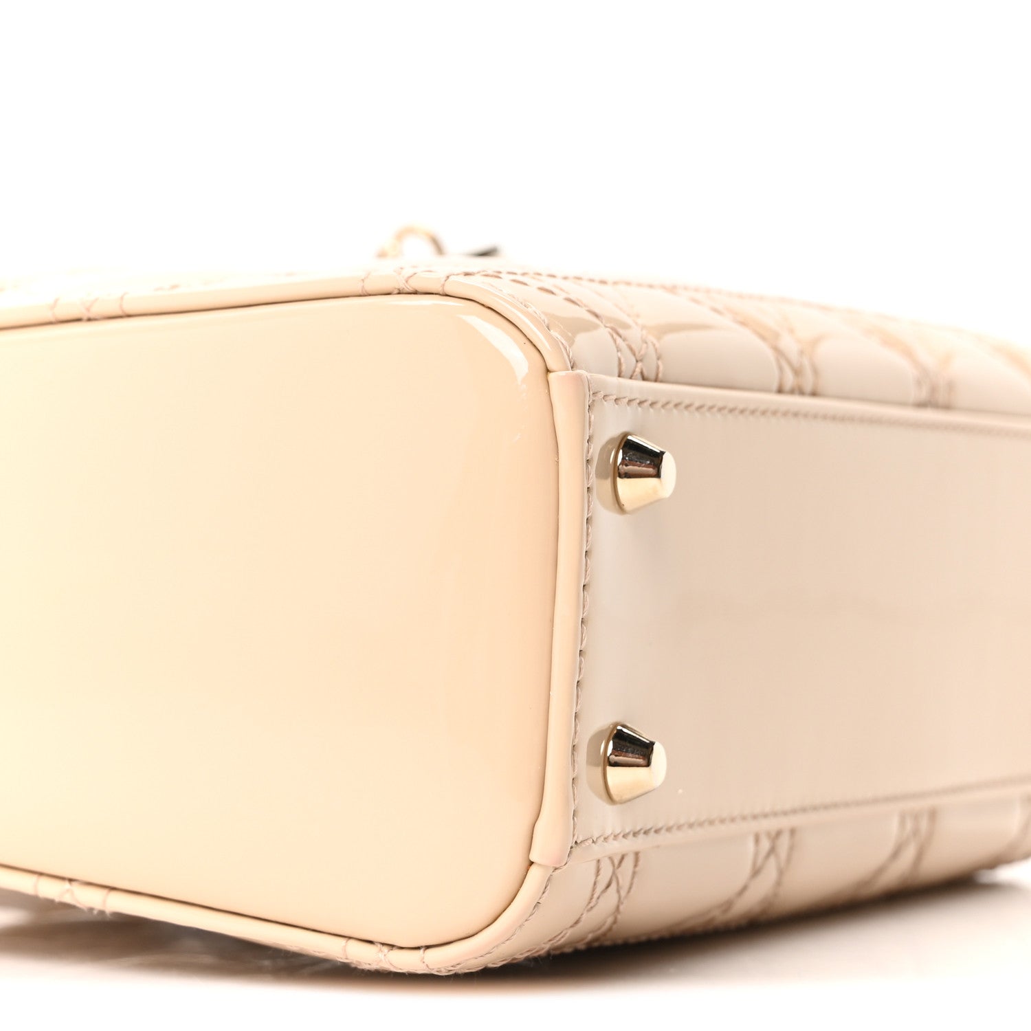 Christian Dior Patent Cannage Mini Lady Dior Beige 9 of 10
