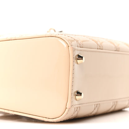 Christian Dior Patent Cannage Mini Lady Dior Beige 9 of 10
