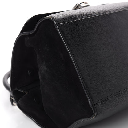 Celine Drummed Calfskin Suede Large Trapeze Black 7 of 15