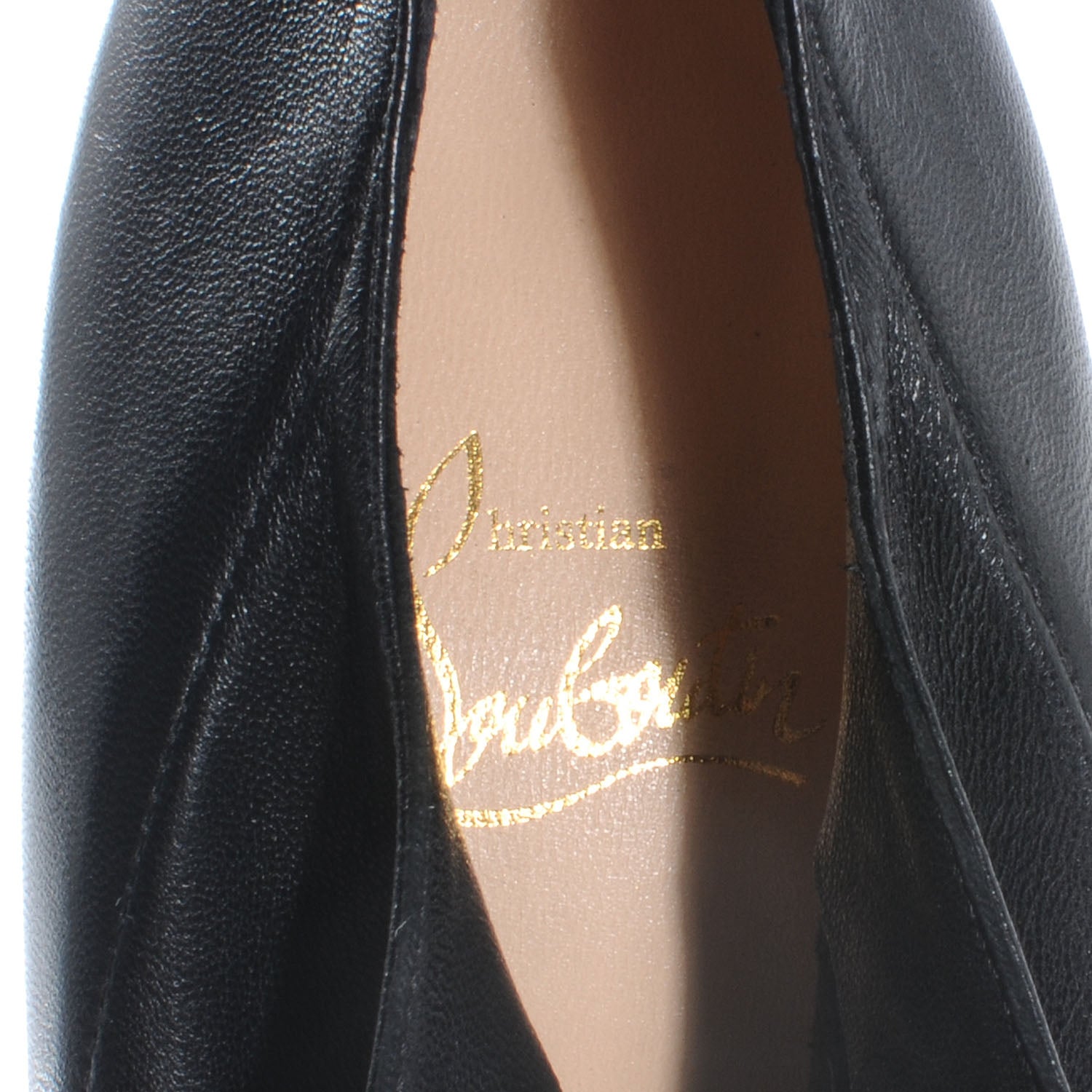 Christian Louboutin Leather Marine 150 Peep Platform Booties 40.5 Black 7 of 7