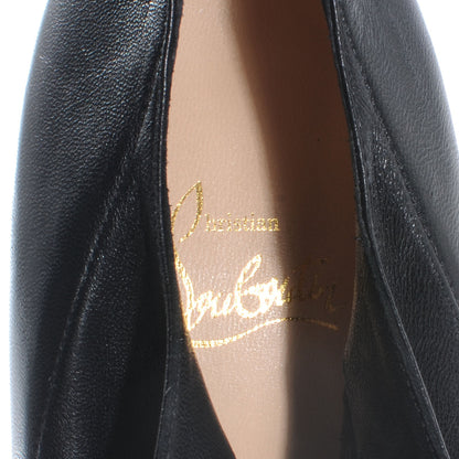 Christian Louboutin Leather Marine 150 Peep Platform Booties 40.5 Black 7 of 7