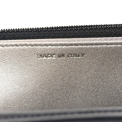 Chanel Lambskin Camellia Embossed Wallet on Chain WOC Black 7 of 10