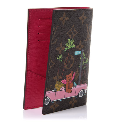 Louis Vuitton Monogram 2021 Christmas Animation Hollywood Passport Cover Fuchsia 3 of 7